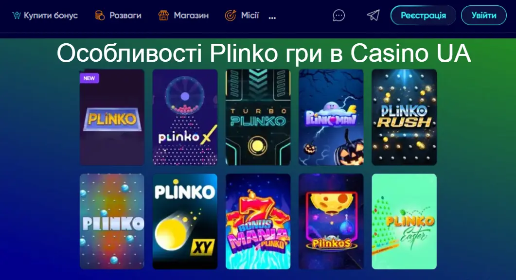 Особливості та різновид гри Plinko в Casino Ua